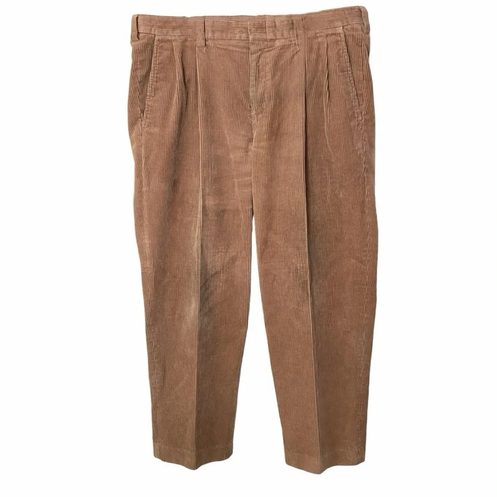 Orvis Brisbane Moss Heavy Corduroy Pants Men 38x29 Brown Made in Portugal‎